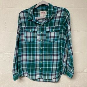 Mossimo Supply Co. Women’s Plaid Button Down Shirt Size XL